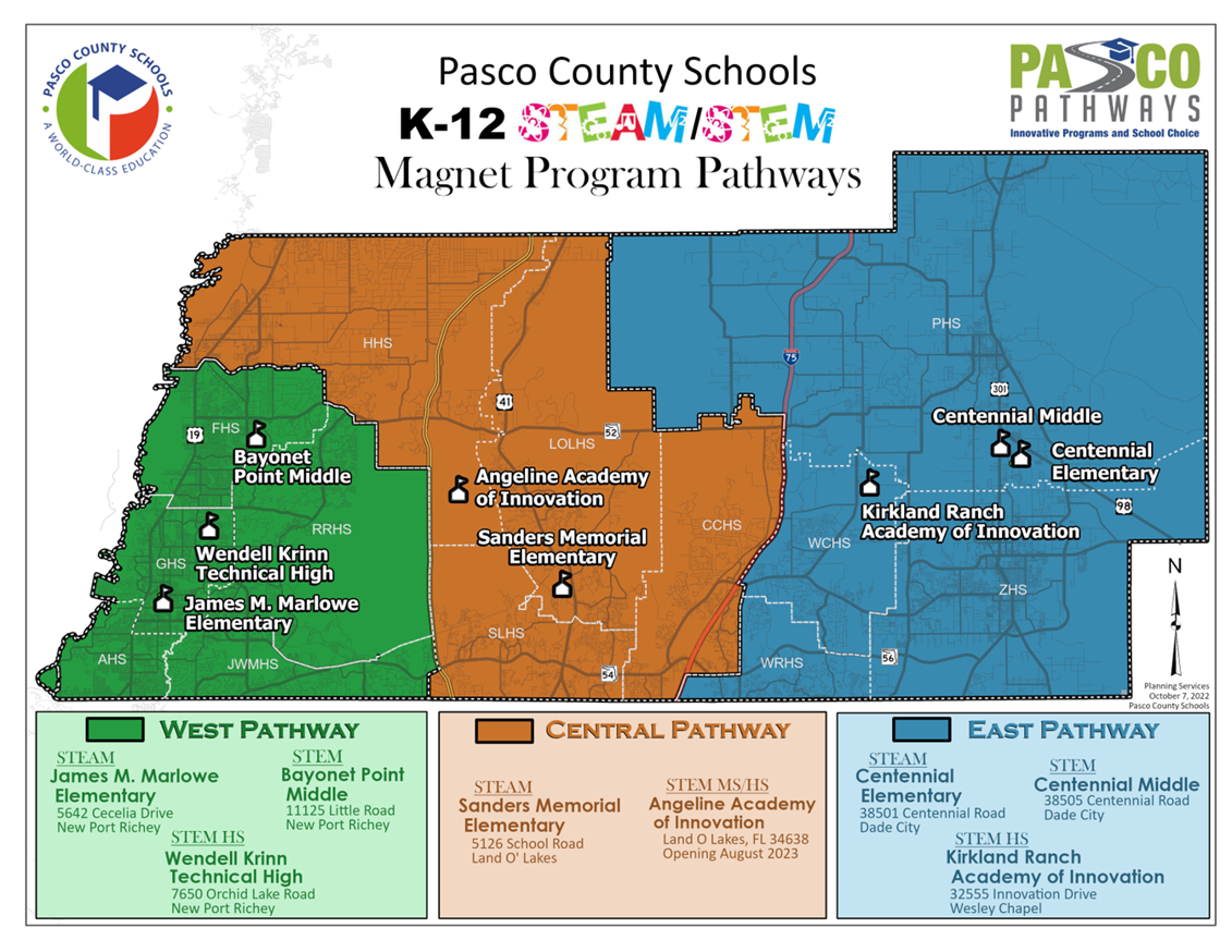 <p>Map of Magnet Schools</p>